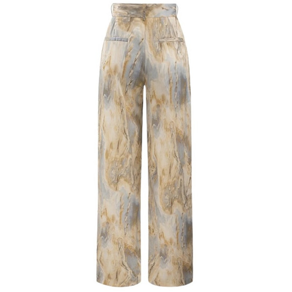 Micas Women's 2XL Marble Print High Waisted Full-Length Straight Leg Pants - Picture 4 of 9